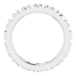Platinum 2 1/2 CTW Natural Diamond Eternity Band Size 5
