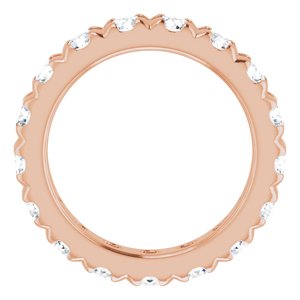 14K Rose Gold 2 1/2 CTW Natural Diamond French Set Eternity Band Size 6