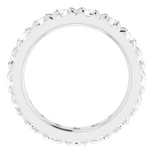 Platinum 2 1/2 CTW Natural Diamond French Set Eternity Band Size 6