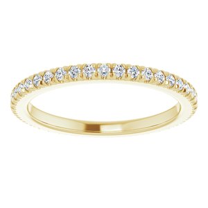 14K Yellow Gold 1/3 CTW Lab-Grown Diamond Eternity Band Size 5.75