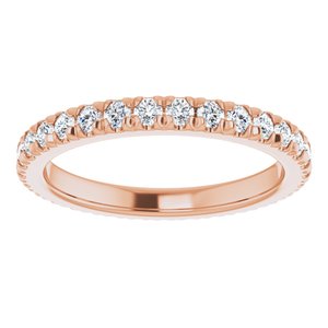 14K Rose Gold 5/8 CTW Natural Diamond Eternity Band Size 5