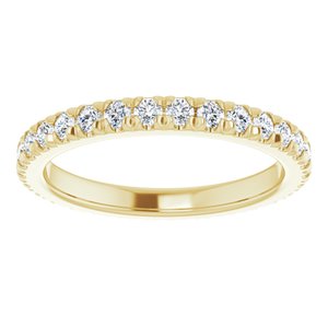 14K Yellow Gold 5/8 CTW Natural Diamond Eternity Band Size 5