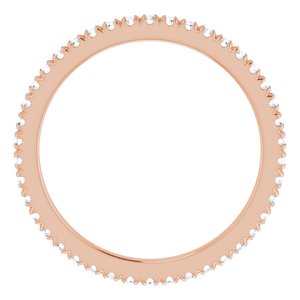 14K Rose Gold 1/3 CTW Natural Diamond Eternity Band Size 5.5