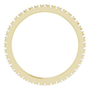 14K Yellow Gold 1/3 CTW Natural Diamond Eternity Band Size 5.5