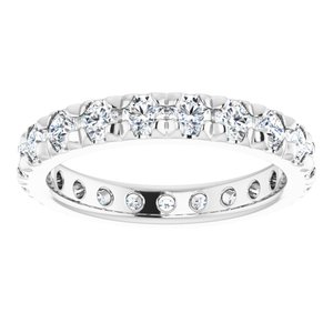 Platinum 1 1/2 CTW Natural Diamond Eternity Band Size 6
