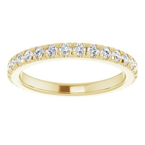 14K Yellow Gold 5/8 CTW Natural Diamond Eternity Band Size 5.25
