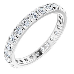 14K White Gold 1 CTW Lab-Grown Diamond Eternity Band Size 6