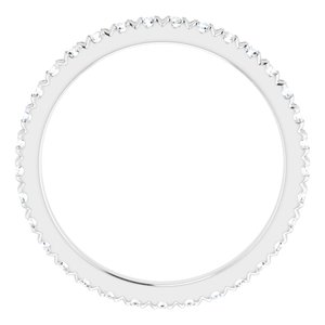 Platinum 5/8 CTW Natural Diamond Eternity Band Size 6.5