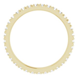 14K Yellow Gold 5/8 CTW Natural Diamond Eternity Band Size 6.5