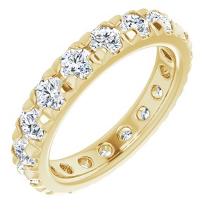 14K Yellow Gold 2 1/6 CTW Natural Diamond Eternity Band Size 5.5