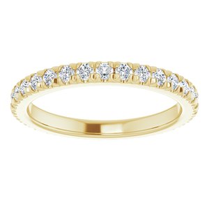 14K Yellow Gold 5/8 CTW Lab-Grown Diamond Eternity Band Size 5.75