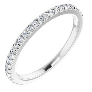Platinum 1/3 CTW Natural Diamond Eternity Band Size 6.25