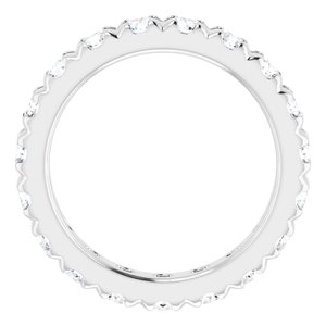 14K White Gold 2 1/4 CTW Natural Diamond Eternity Band Size 6
