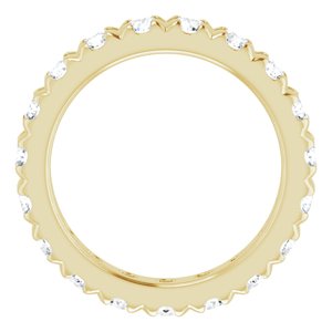 14K Yellow Gold 2 1/4 CTW Natural Diamond Eternity Band Size 6