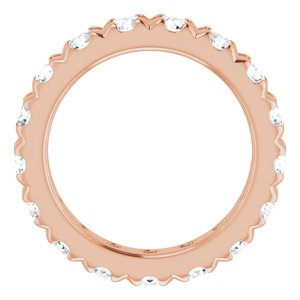 14K Rose Gold 2 1/2 CTW Natural Diamond Eternity Band Size 5.25