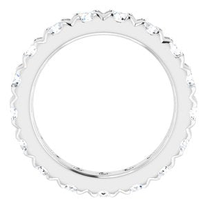 Platinum 2 1/2 CTW Natural Diamond Eternity Band Size 5.25