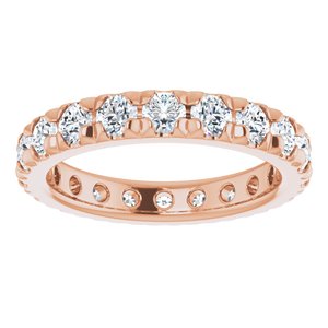 14K Rose Gold 1 3/8 CTW Natural Diamond Eternity Band Size 5