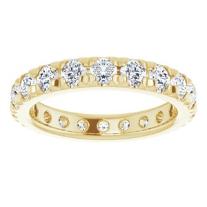 10K Yellow Gold 1 3/8 CTW Natural Diamond French-Set Eternity Band