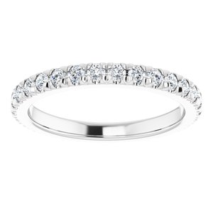 Platinum 5/8 CTW Natural Diamond Eternity Band Size 5.5