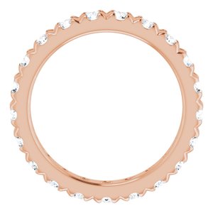 14K Rose Gold 1 1/2 CTW Natural Diamond Eternity Band Size 6