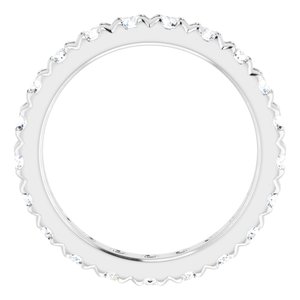 14K White Gold 1 1/2 CTW Natural Diamond Eternity Band Size 6
