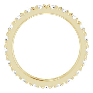 14K Yellow Gold 1 1/2 CTW Natural Diamond Eternity Band Size 6
