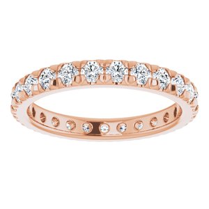 14K Rose Gold 1 CTW Natural Diamond Eternity Band Size 6
