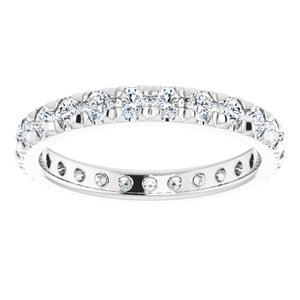 14K White Gold 1 CTW Lab-Grown Diamond Eternity Band Size 6