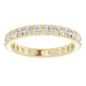 14K Yellow Gold 1 CTW Lab-Grown Diamond Eternity Band Size 6