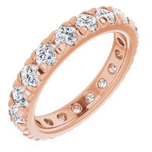14K Rose Gold 2 CTW Lab-Grown Diamond Eternity Band Size 5.75