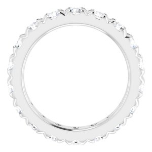 Platinum 2 1/2 CTW Natural Diamond Eternity Band Size 4.5