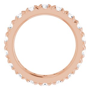 14K Rose Gold 2 1/2 CTW Natural Diamond Eternity Band Size 5.5
