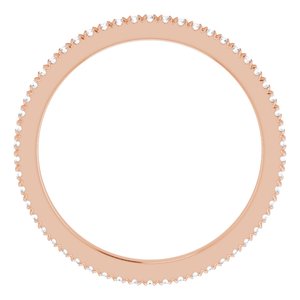 14K Rose Gold 1/5 CTW Natural Diamond Eternity Band Size 6.25
