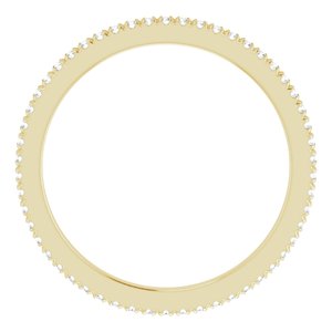 10K Yellow Gold 1/5 CTW Natural Diamond French-Set Eternity Band