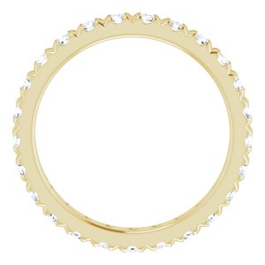 14K Yellow Gold 1 CTW Natural Diamond Eternity Band Size 5.75