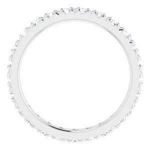 14K White Gold 1 CTW Lab-Grown Diamond Eternity Band Size 5.75
