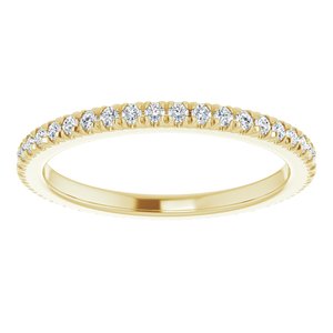 14K Yellow Gold 3/8 CTW Natural Diamond Eternity Band Size 6.25