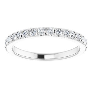 Platinum 5/8 CTW Natural Diamond Eternity Band Size 6.5