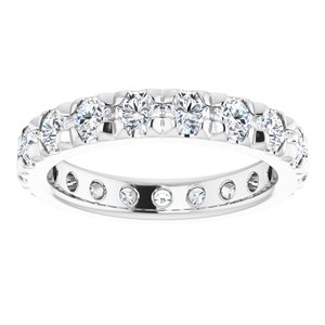 14K White Gold 2 1/4 CTW Natural Diamond Eternity Band Size 6.75