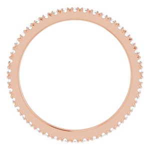 14K Rose Gold 1/3 CTW Natural Diamond Eternity Band Size 6