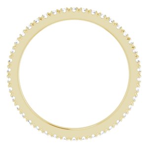 14K Yellow Gold 1/3 CTW Natural Diamond Eternity Band Size 6