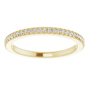 10K Yellow Gold 1/5 CTW Natural Diamond French-Set Eternity Band