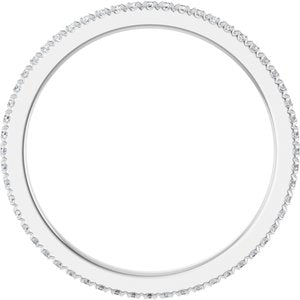Platinum 1/5 CTW Natural Diamond Eternity Band Size 7