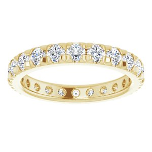 14K Yellow Gold 1 1/2 CTW Lab-Grown Diamond Eternity Band Size 6.75
