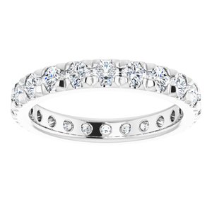 Platinum 1 1/2 CTW Natural Diamond Eternity Band Size 6.75