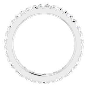 Platinum 2 CTW Natural Diamond Eternity Band Size 4.25