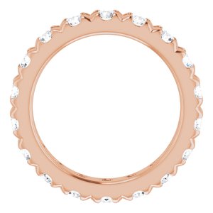 14K Rose Gold 2 1/6 CTW Natural Diamond Eternity Band Size 5.75