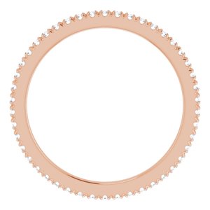 14K Rose Gold 1/3 CTW Natural Diamond Eternity Band Size 6.25