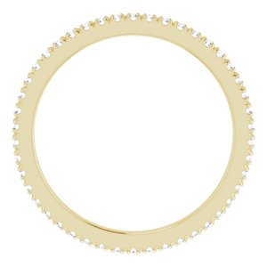 14K Yellow Gold 1/3 CTW Natural Diamond Eternity Band Size 6.25