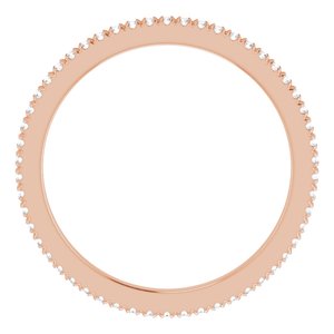 14K Rose Gold 1/5 CTW Natural Diamond Eternity Band Size 6